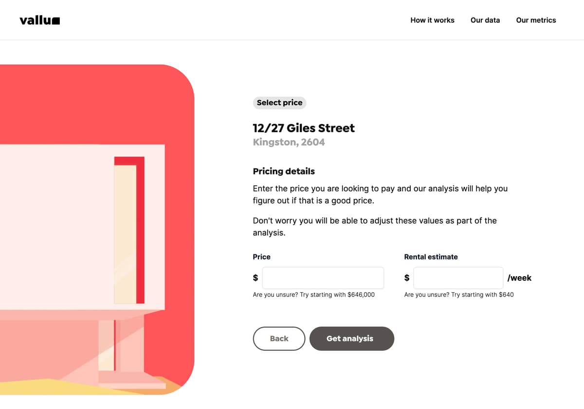 Add asking price and rent